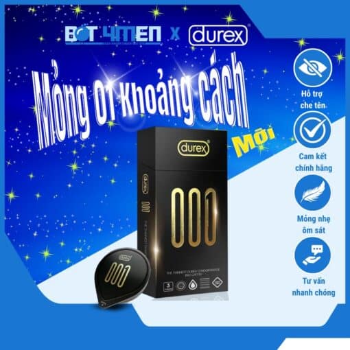 Bao Cao Su Durex 001 Siêu Mỏng