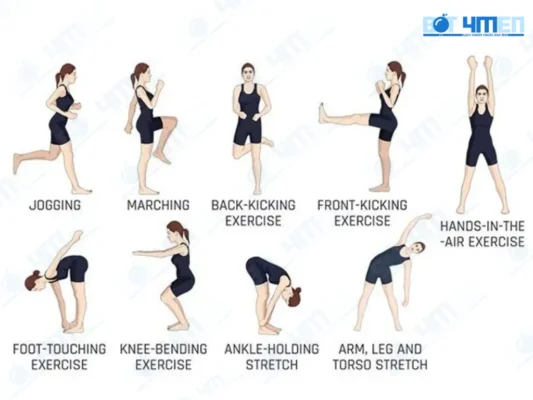 Khởi động trước khi đánh bóng chuyền