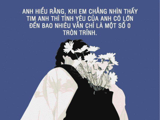 Lưng cô gái có mang theo hoa 