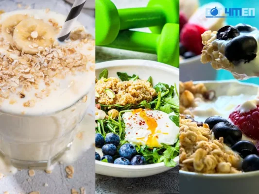 Bữa sáng trước khi tập khoảng 1 giờ