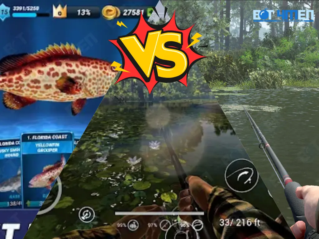 So sánh game câu cá