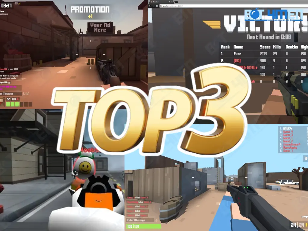 Top 3 game bắn súng 2 người hay trên trình duyệt